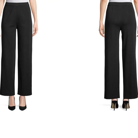 Misook Women Pants Small Wide-Leg Knit Pull-On Elastic Waist‎ Office Business - Picture 1 of 8